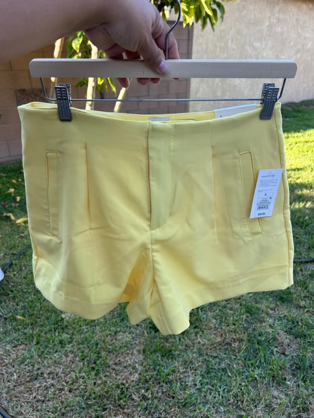 a new day Yellow High-Rise Tailored Women's Shorts